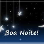 Mensagem de boa noite com estrelas e lua