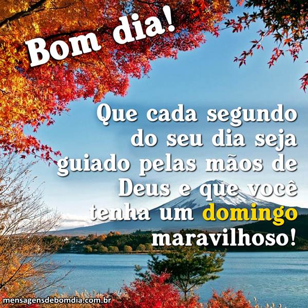 Bom dia e feliz domingo!