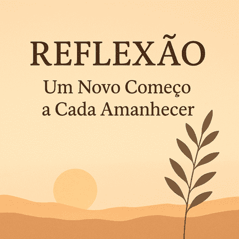 Segunda-feira – Reflexão: Um Novo Começo a Cada Amanhecer